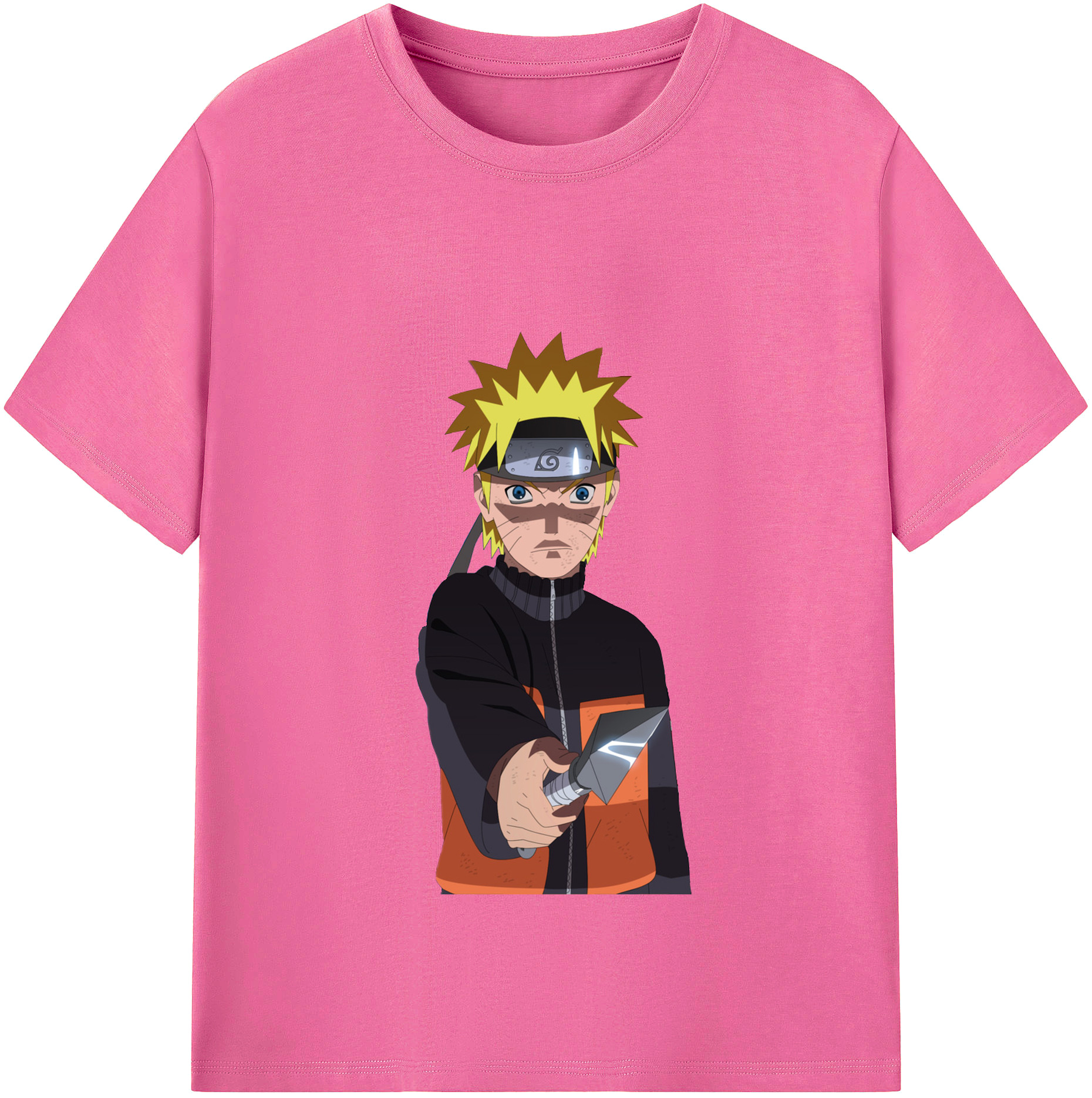 （画像用） NARUTO -ナルト- うずまき ナルト Uzumaki Naruto レディースカジュアルプリントTシャツ（綿100％）